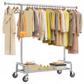 75" Wide Clothes Rack with 4 Extra Hooks Heavy Duty Clothes Rack