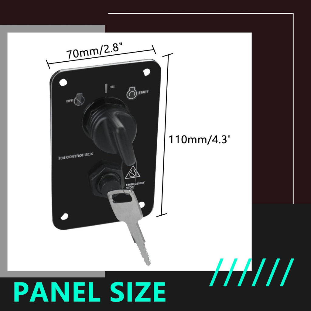 AFEISOL 12V Main Switch Panel Single Engine Key Switch Panel Assembly