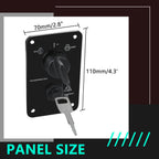 AFEISOL 12V Main Switch Panel Single Engine Key Switch Panel Assembly