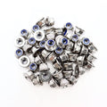 M5x0.8mm Nylon Flange Nut 50 Pack 304 SS hex Nylon Insert Flange Lock Nut