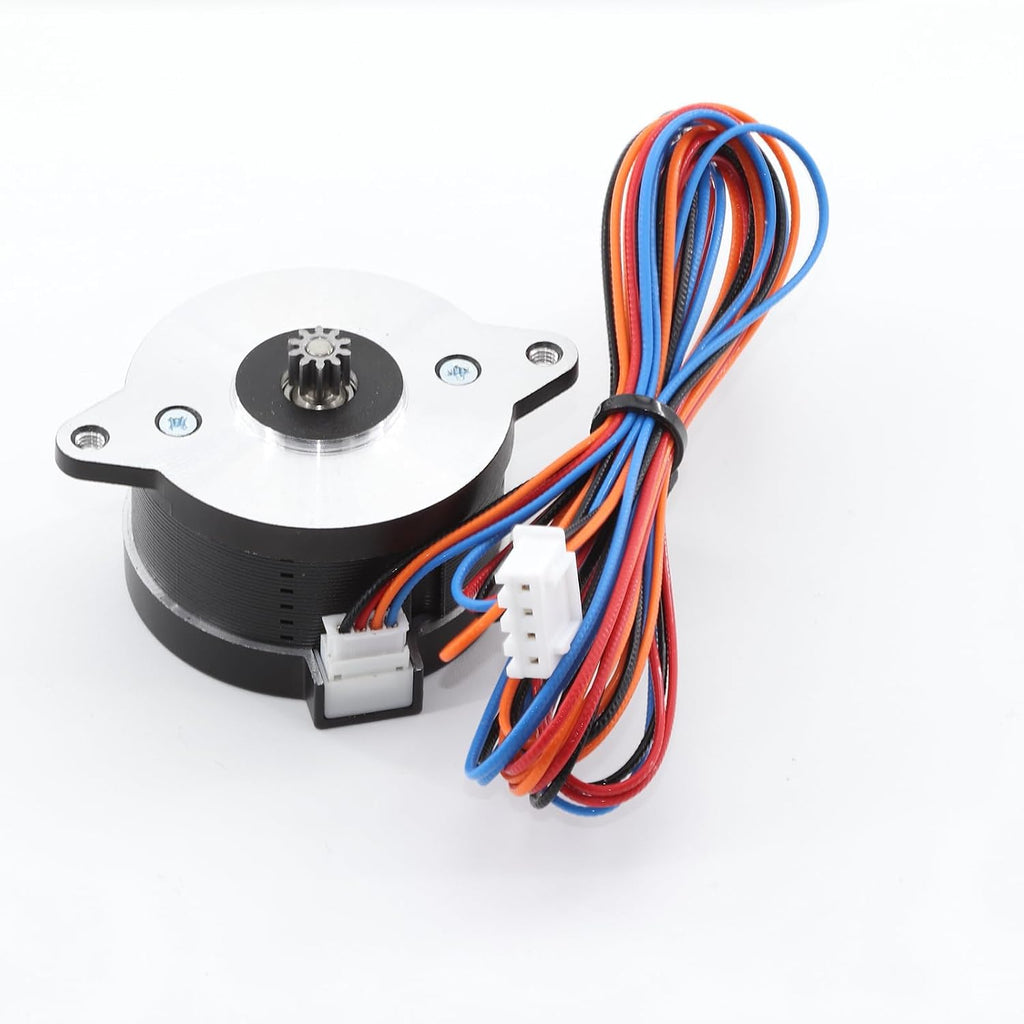 NEMA 14 Stepper Motor, 36mm Pancake Stepper Motor for 3D Printer, 10Teeth Extruder Circular Stepper Motors, 2-Phase 4-Wire 100mN・m Compatible with Voron 2.4/Trident/Switchwire & Galileo Extruder