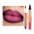 lip liner and lipstick combo 2 in 1 dual ended matte liquid lipstick long lasting waterproof highly pigmented lip
