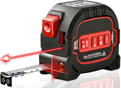 3-in-1 Laser Tape Measure - 196ft Max Laser Distance Meter & 16ft AutoLock Measuring Tape, ±1/16" Professional