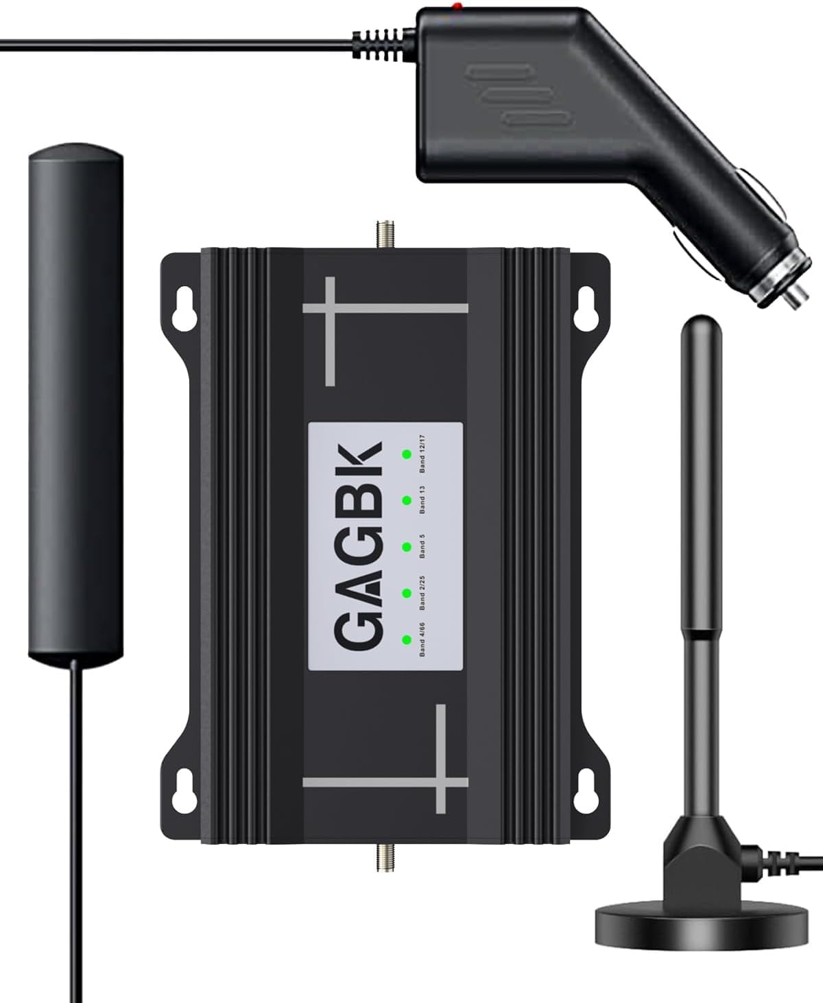 Upgarde Cell Booster for Car, Truck Cell Phone Signal Booster on Band 2/4/5/12/13/17/25/66 for 5G Support All