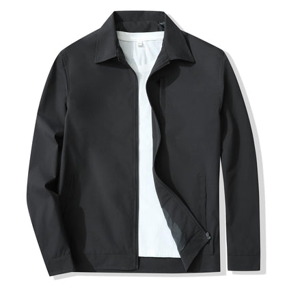 Men's Lightweight Jackets Full Zip Up Windbreaker Stylish Golf Coat Business Work Casual Dress(5077DarkGray-M)