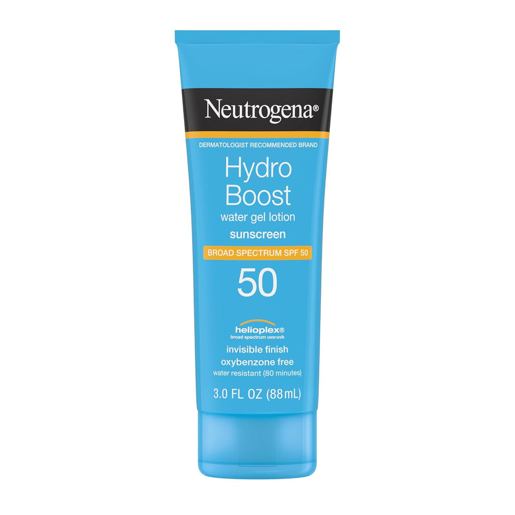 Neutrogena Hydro Boost Water Gel Sunscreen SPF 50, 3 fl oz | Face & Body Sunscreen Lotion, Hydrating