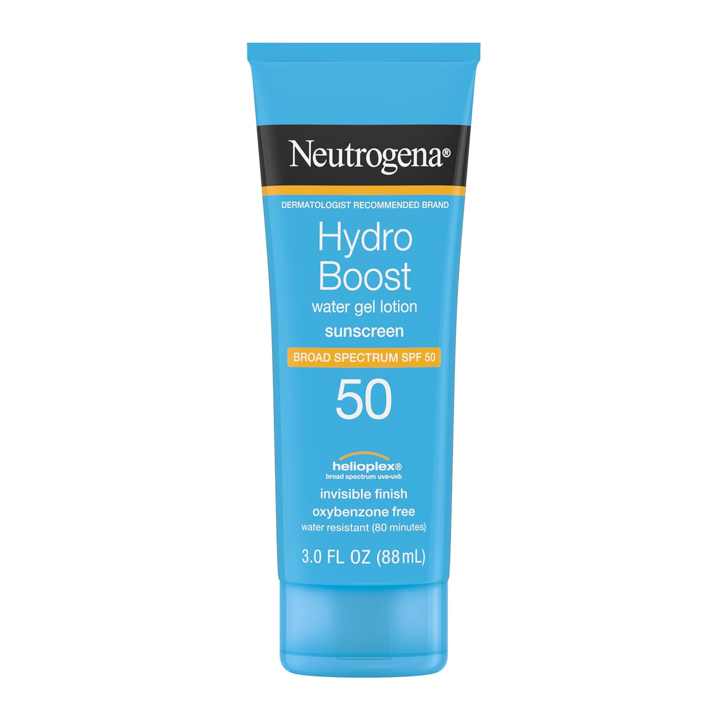 Neutrogena Hydro Boost Water Gel Sunscreen SPF 50, 3 fl oz | Face & Body Sunscreen Lotion, Hydrating