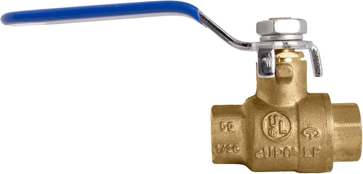 1/4" Lead-Free Brass Ball Valve Full Port, UL FM CSA