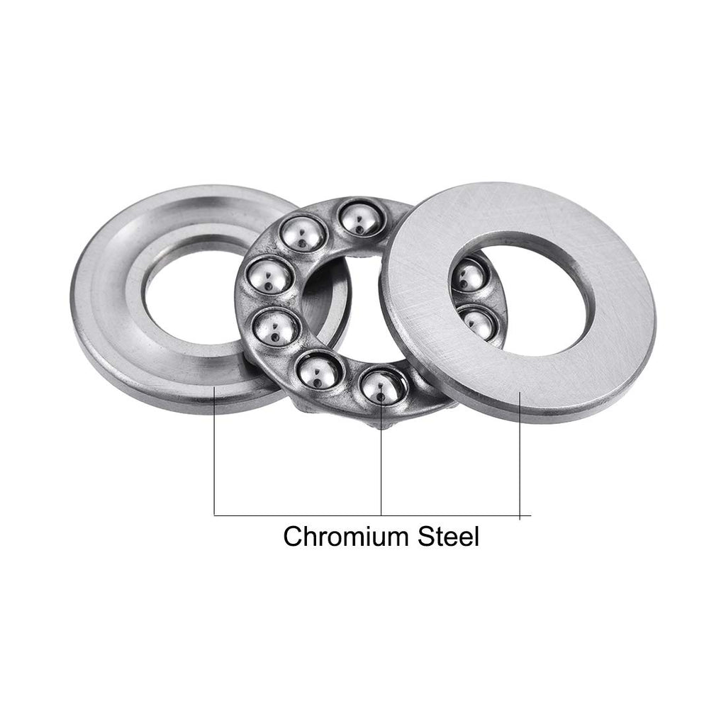 uxcell 51101 Thrust Ball Bearings 12mm x 26mm x 9mm Chrome Steel Single Direction 3pcs