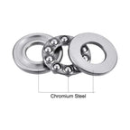 uxcell 51101 Thrust Ball Bearings 12mm x 26mm x 9mm Chrome Steel Single Direction 3pcs