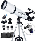Telescope for Adults, 80mm/600mm AZ Refractor for Beginners | High-power 80mm AZ refractor for adults and beginners