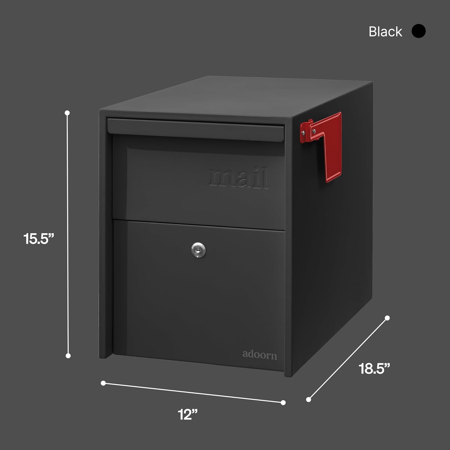 Lockable Post Mount Mailboxes for Outside - Large Anti-Theft Locking Mailbox for Packages and Letters - Weatherproof