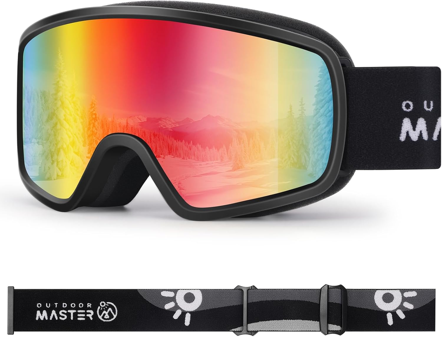 Kids Ski Goggles OTG Snowboard Goggles with 100% UV Protection Kids Snow Goggles for Boys Girls Toddler |