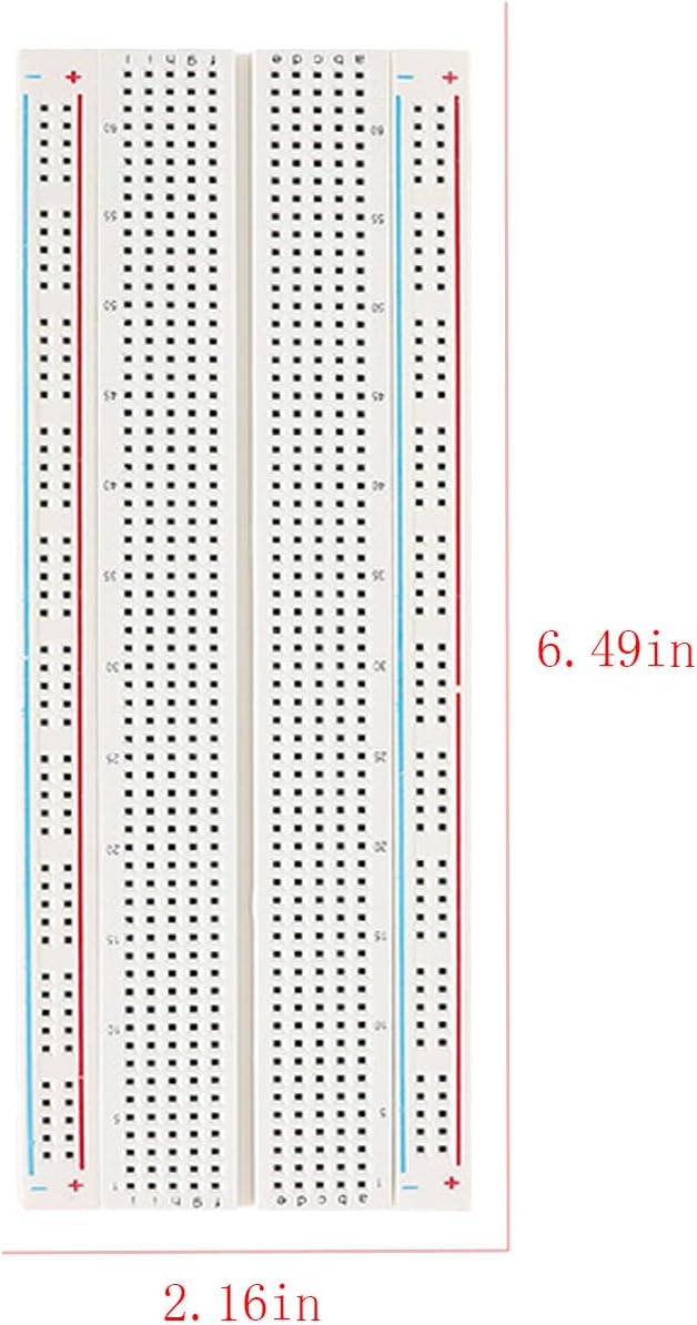 3pcs Breadboard 830 Point Solderless Prototype PCB Board Kit, Solderless Breadboard for Arduino Proto Shield Distribution Connecting Blocks.