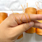 Flat Waxed Thread for Leather Sewing String Polyester Cord Stitching Bookbinding DIY Weave Craft (1.2mm300D Red Purple)