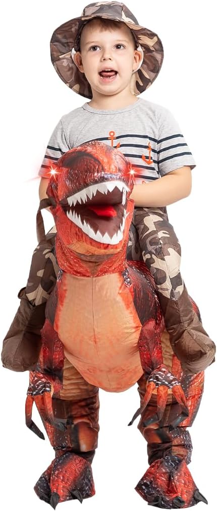 Inflatable Dinosaur Costume for Kids Halloween Costumes Boys Girls Funny Blow up Costume for Halloween Party Cosplay