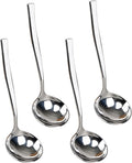 Set of 4 Stainless Steel Gravy Ladles, Small Sauce Ladle Set | 7.6-Inch Mini Serving Ladle Spoons for Soup, Gravy