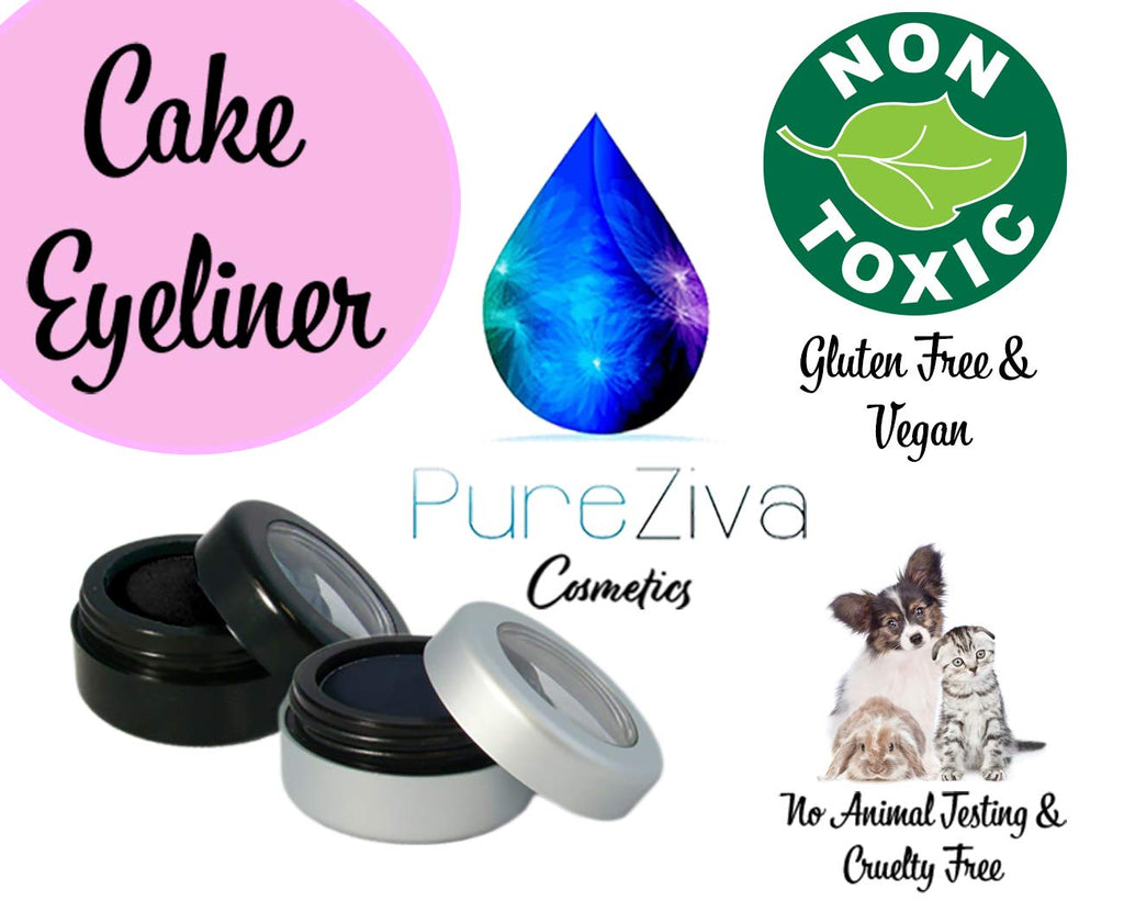 Matte Forest Emerald Green Cake Eyeliner & Pressed Eyeshadow, Water Activated Powder; Gluten & Cruelty Free