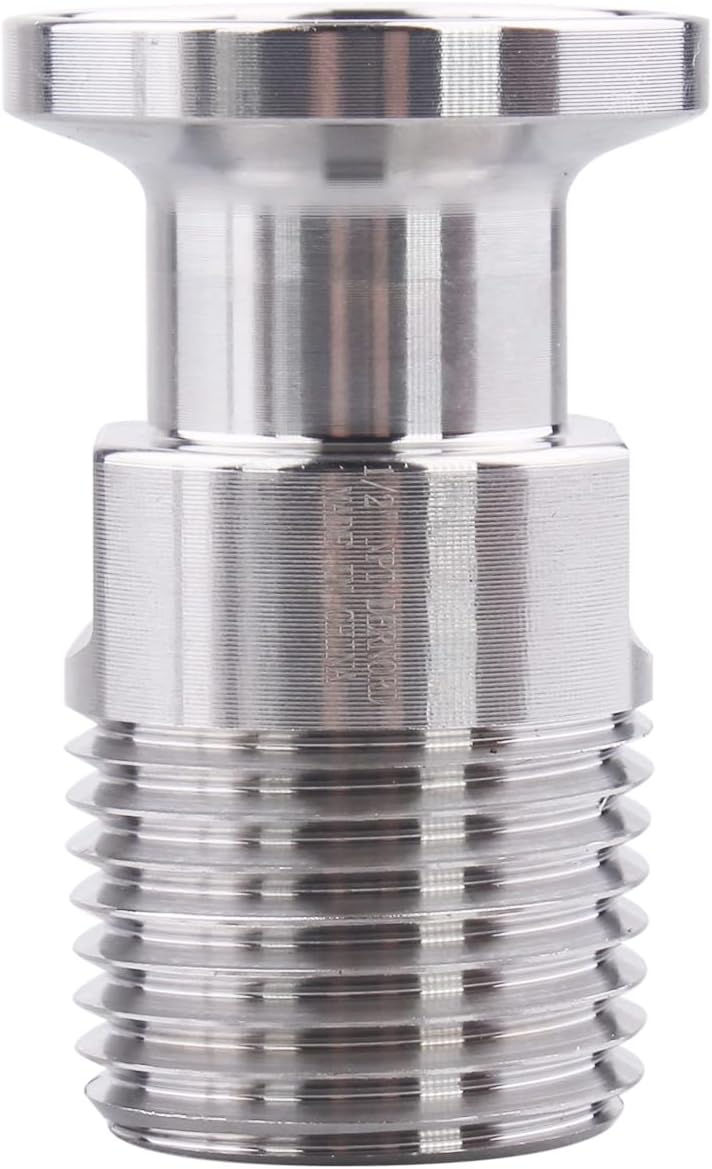 DERNORD 1/2" Tri clamp Adapter to 1/2 inch MNPT Thread Ferrule Sanitary Pipe Fitting