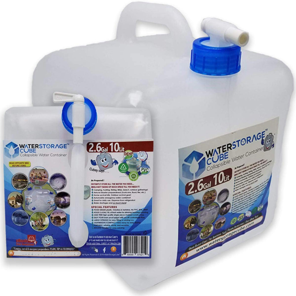 Collapsible Water Container with Spigot (2.6 Gal (1-Pack))