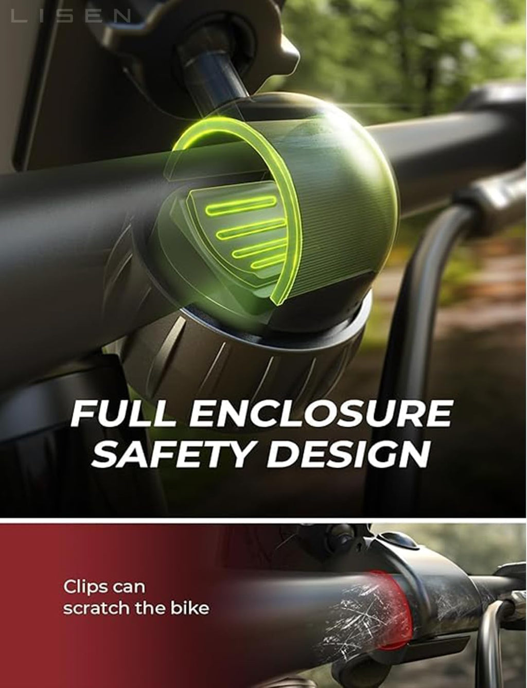 Bike Phone Holder, [Super Easy Install] Motorcycle Phone Mount Ebike Accessories Bicycle Handlebar Holder Mount Gifts