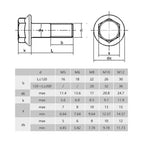 304 Stainless Hex Flange Serrated Bolt