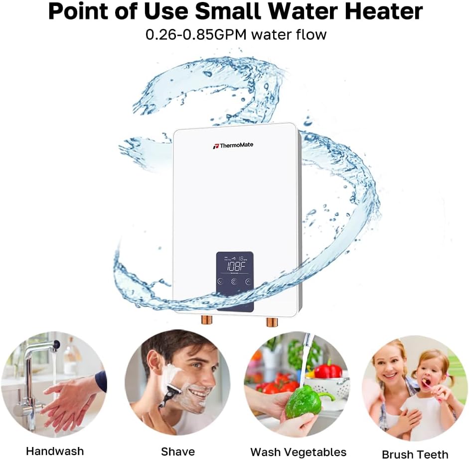 Tankless Water Heater Electric for Sink Faucet, 4500W 110~120V Small Point of Use Instant Hot Water Heater ETL