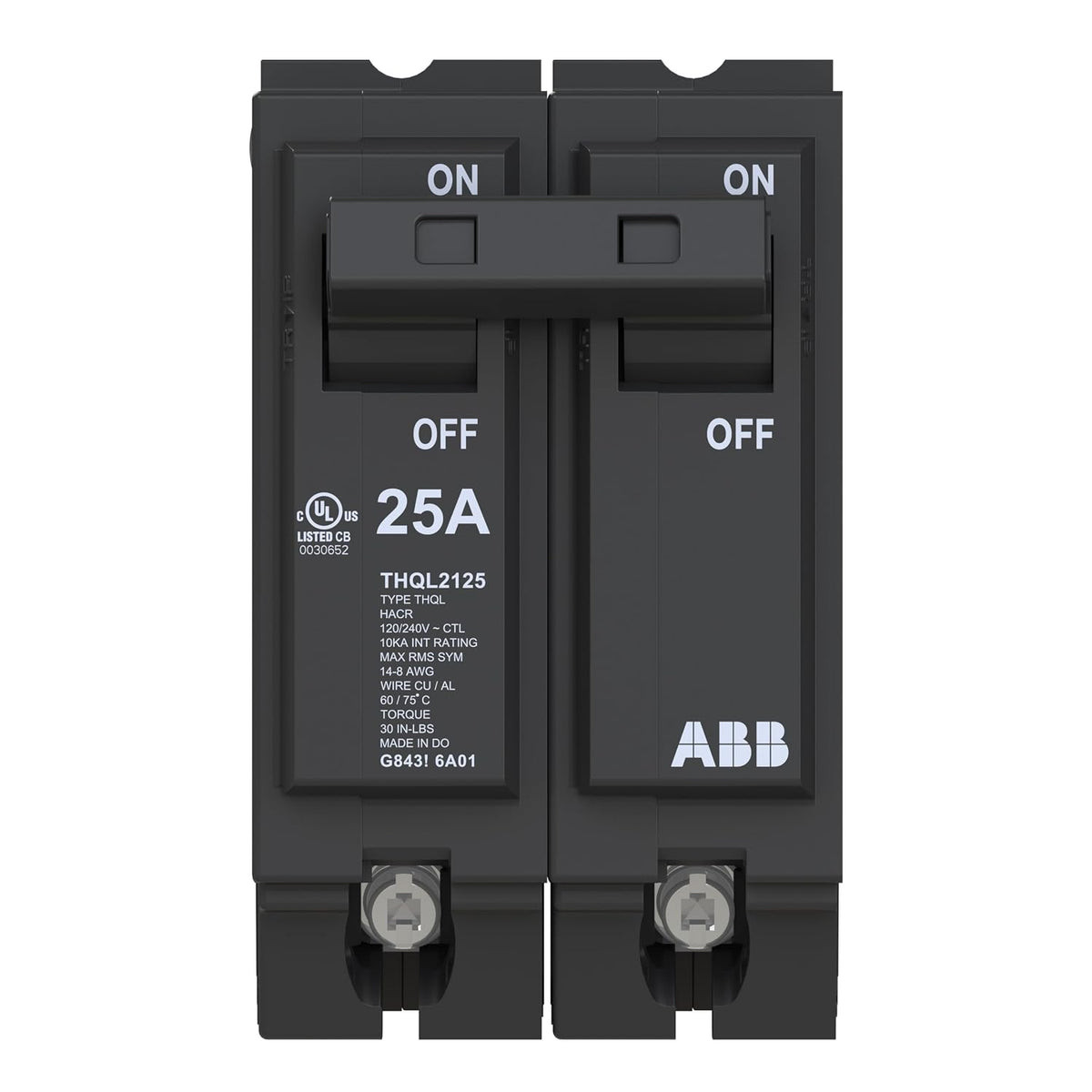 ABB Q-Line THQL2125 • Circuit Breaker • 25 Amp Double Pole