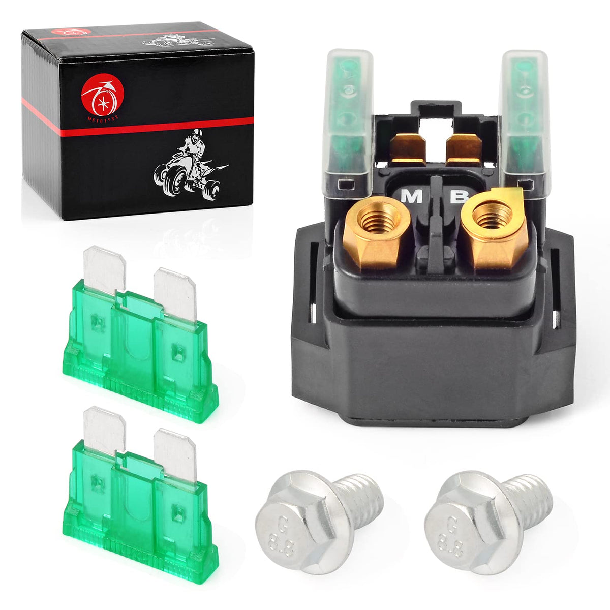 MOTO1988 Starter Solenoid Relay Compatible with Yamaha YZF-R1 YFZ450 FJR1300 XV1900 5JW-81940-02-00