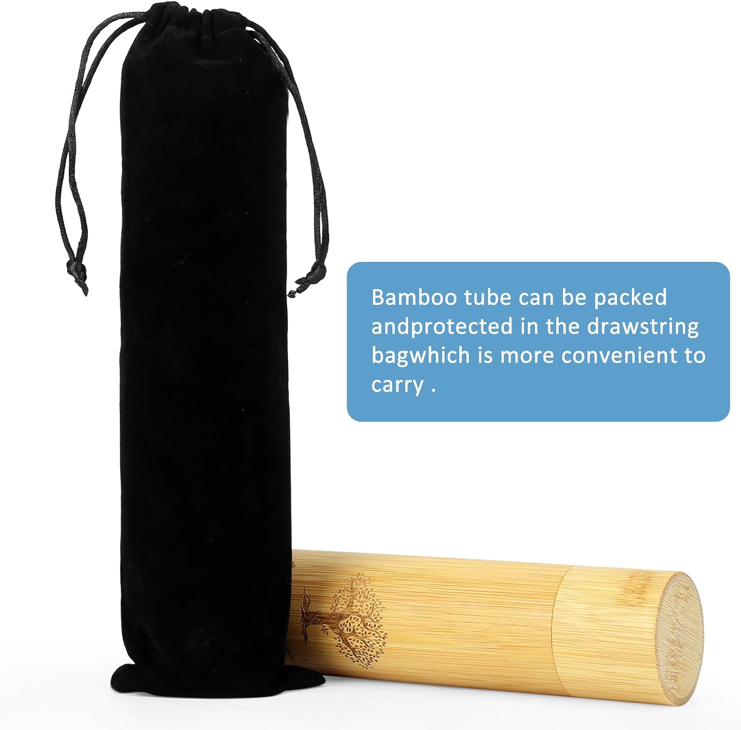 Natural Bamboo Scattering Urns - 9''x2'' Biodegradable Ash Scattering Tubes, Mini Bamboo Spreading Cremation Tube