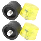 Rubber Hammer Replacement Heads, Durable M8x1 Thread Striking Face Tips for Workshop DIY Rubber Yellow Black 35mm 4 Pack