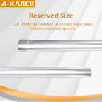 2 Inch Stainless Steel Exhaust Pipe, 40" Length