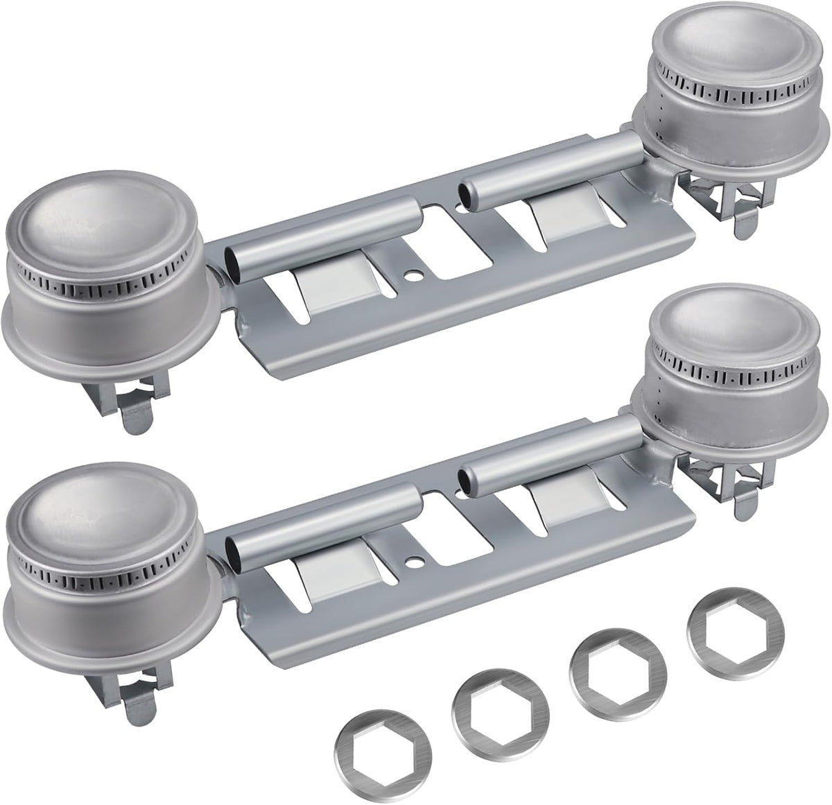 WB16K10026 WB29K17 Double Burner Assembly Replacement Compatible with G-E Ken-more Hot-point Ranges Replaces 868697 AP2633210 PS232404, 65932, AH232404, WB16K10003, WB29K0001, WB29K0017