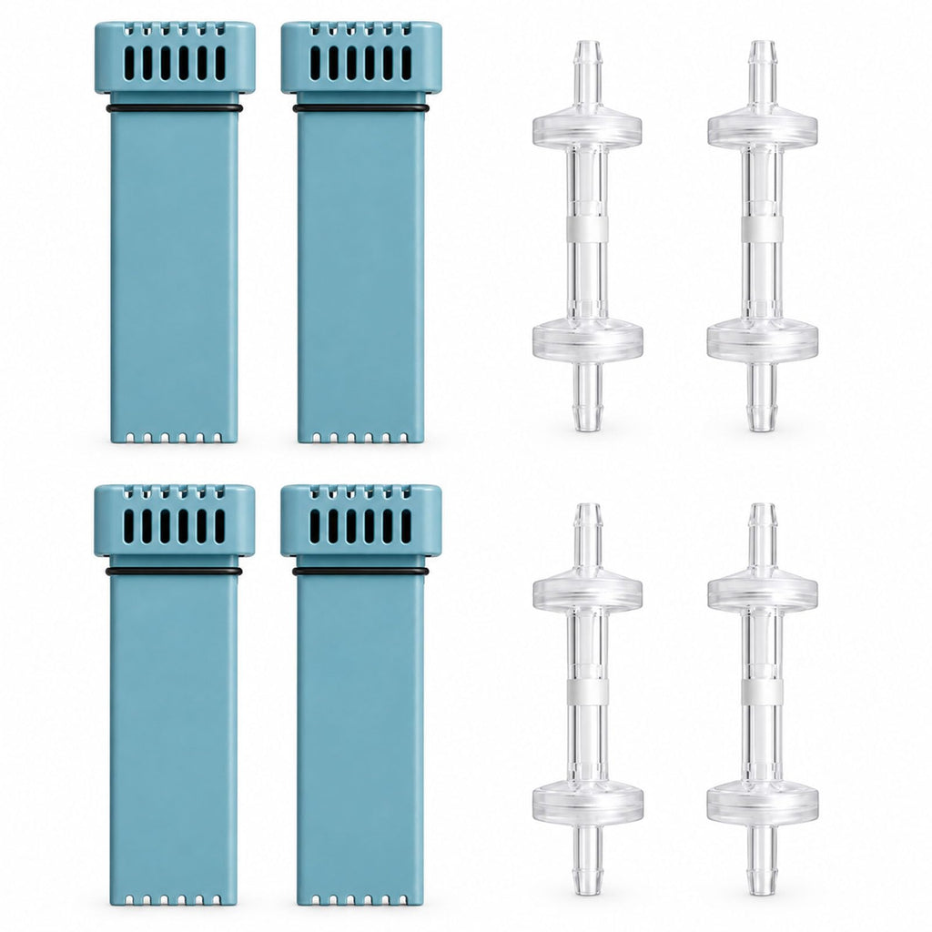 4 Pack Replacement Carbon Filter Cartridge & Check Valve Kit