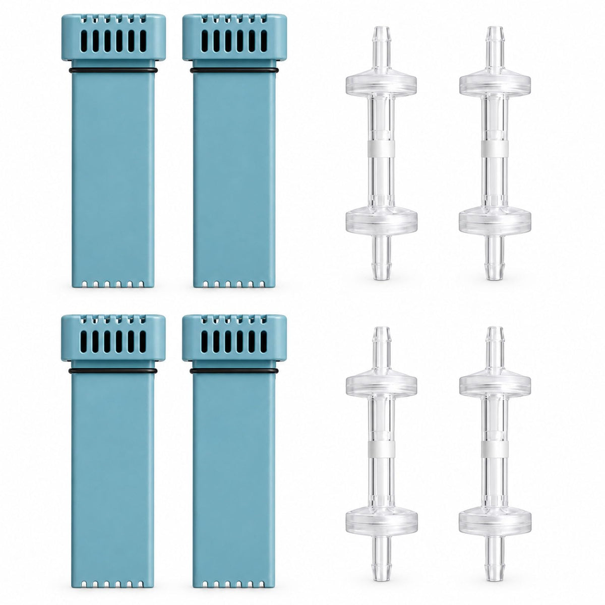 4 Pack Replacement Carbon Filter Cartridge & Check Valve Kit