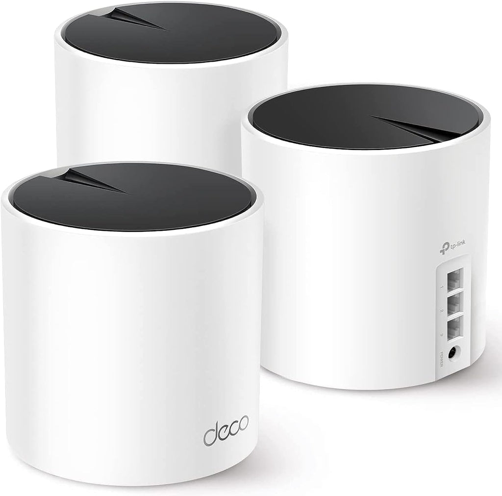 Deco X55 AX3000 WiFi 6 Mesh System - Covers up to 6500 Sq.Ft, Replaces Wireless Router and Extender, 3 Gigabit Ports