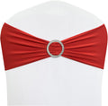 Spandex Chair Sashes Bands, Red, 30PCS
