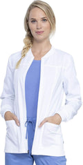 Rev Tech Warm Up Scrub Jacket for Women Zip Front 4 Pockets