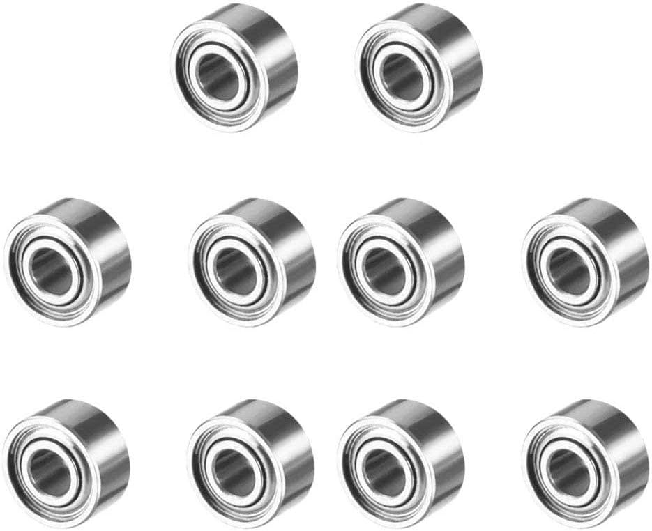 Ximimark 681ZZ (1x3x1 mm) Miniature Metal Shield Ball Bearings Wheel Roller Deep Groove Ball Bearing 10Pcs