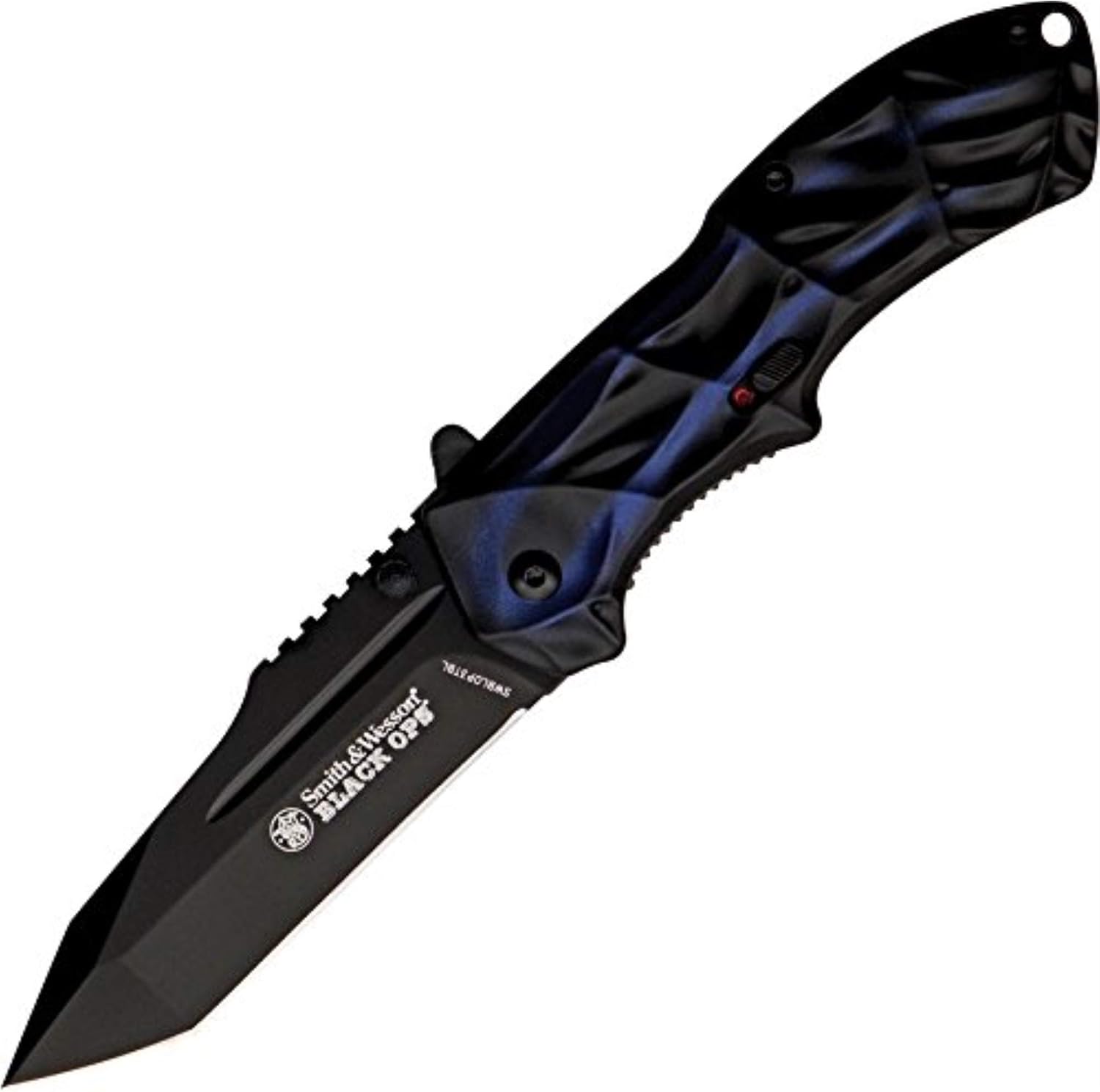 Black Ops Folding Knife with 3.4in Tanto Point Blade, Aluminum Handle, Stainless Steel