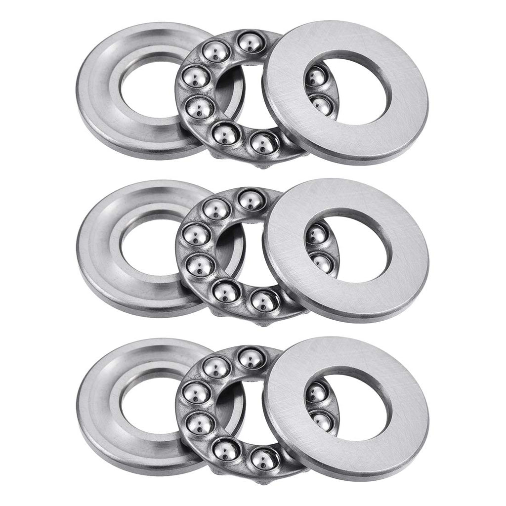 uxcell 51101 Thrust Ball Bearings 12mm x 26mm x 9mm Chrome Steel Single Direction 3pcs
