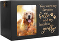 Pet Memorial Urns for Dog or Cat Ashes, Large Wooden Funeral Cremation Urns with Photo Frame, Keepsake Memory Box