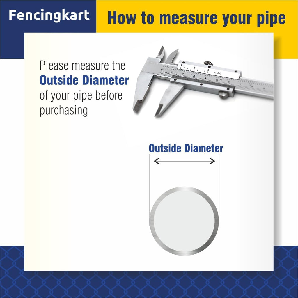 Galvanized Steel Brace Bands for Chain Link Fence, with Nuts & Bolts, Fence Parts (Silver, 1-3/8")