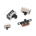 110PCS SPDT Mini Slide Switch Kit Micro Switch 9Values readboard Switches 1p2t Toggle Switches 2 Position 3 Pin Miniature Vertical Panel Mount Knob, SS12D00 SS12F15 SS12D10 SS12F44