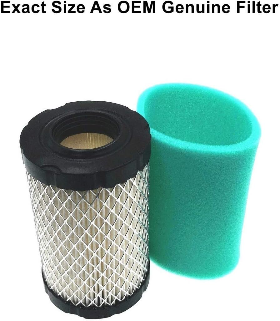 796031 Air Filter Replace for BS 992376 590825 591334 594201 OEM Air Cleaner Cartridge with 797704 Pre Filter Fits Lawn Mower Air Cleaner Element