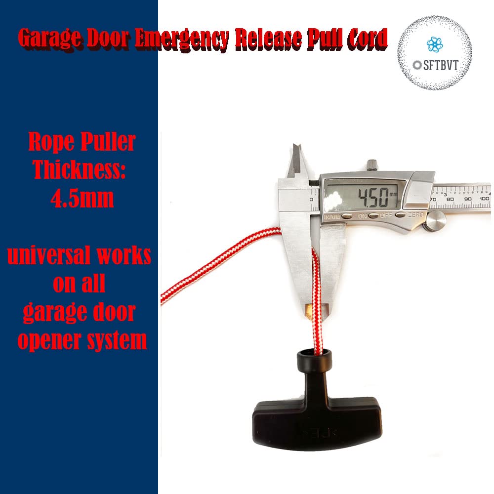 Garage Door Emergency Release Pull Cord with Handle -2pcs