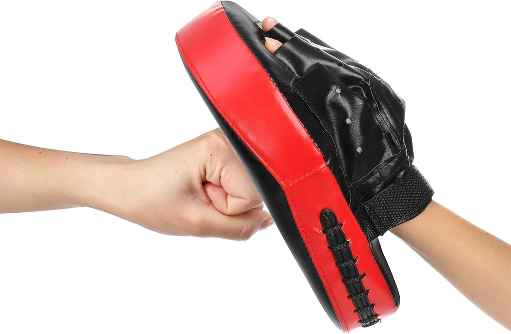2-in-1 Punching Mitts and Kick Pack Set, Curved Focus Mitts and Taekwondo Kick Pad, Adjustable Strike Shield Arm Pad