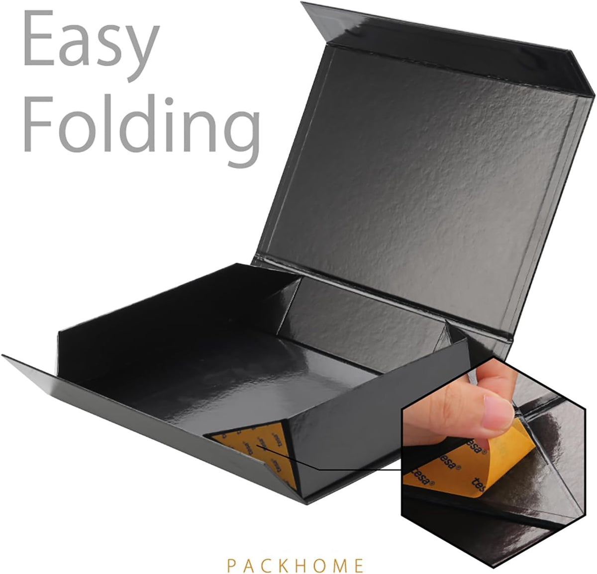 Black Gift Box 11.5x8x2.5in with Magnetic Lid for Shirt