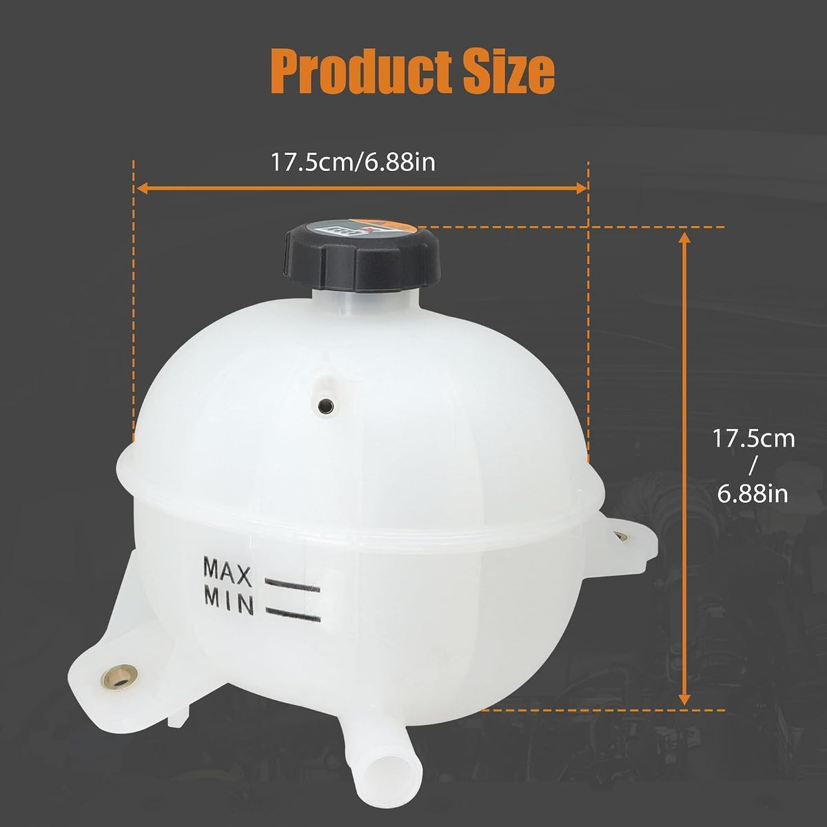 25431D3600 Engine Coolant Overflow Reservoir Bottle/Tank with Cap Fit for Hyundai Tucson 1.6L 1956CC / 2.0L 1999CC 2016-2021 Replace # 25431-D3600 HY3014120