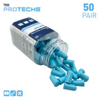 Protechs Quiet Time Foam Ear Plugs, NRR 32, 50 Pair, Blue